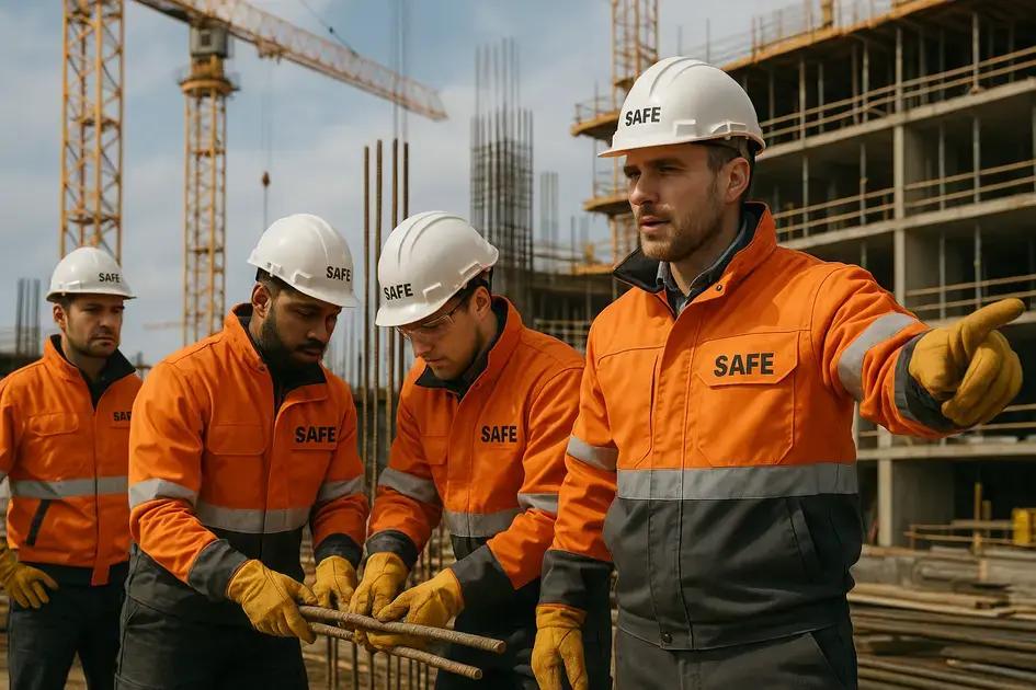 Uniforme de obra e imagem profissional da construtora